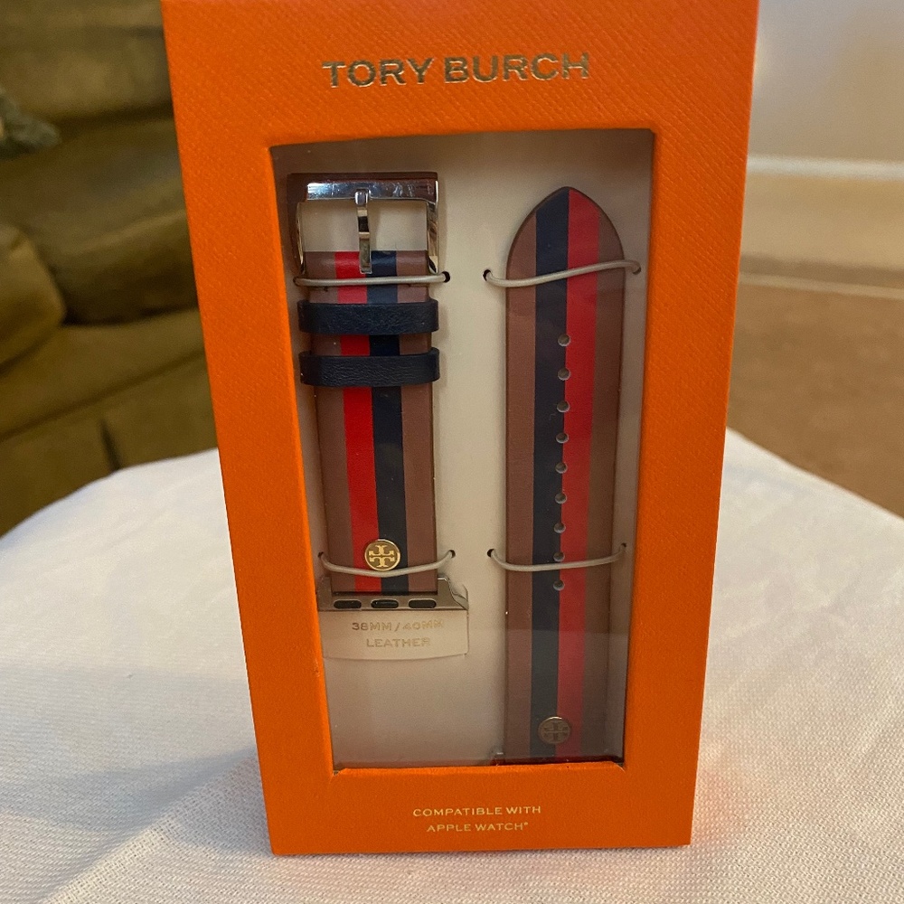 Tory Burch Women's Multicolor Leather Apple Watch® Strap 38mm/40mm